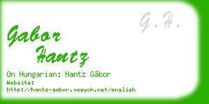 gabor hantz business card